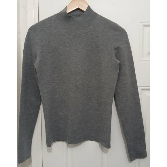 Joseph fine merino wool womens small mockneck sweater gray - Picture 1 of 9